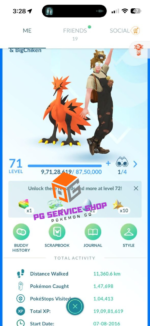High Level Trainer Profile 190M XP Galarian Zapdos 552a