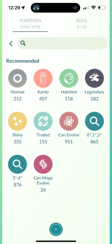 Pokemon Go account storage breakdown illustrating 355 Shinies, 182 Legendaries, and 26 Mega Evolvable options available on pgserviceshop.com.