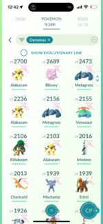 dynamax pokemons account id 563a