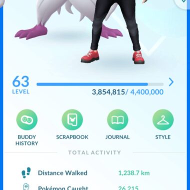 Level 43 Pokemon GO account trainer profile overview with 49 million XP on pgserviceshop.com