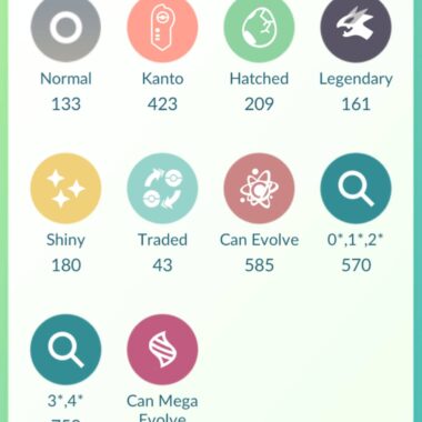 Stardust and inventory storage overview of high level Pokémon GO account 564a.