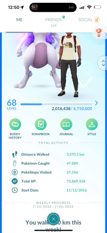 High level level 68 premium Pokémon GO account trainer profile details on pgserviceshop.com.