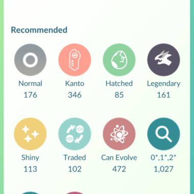 Pokedex summary showing total shiny, legendary, and shadow counts for account ID 569a.
